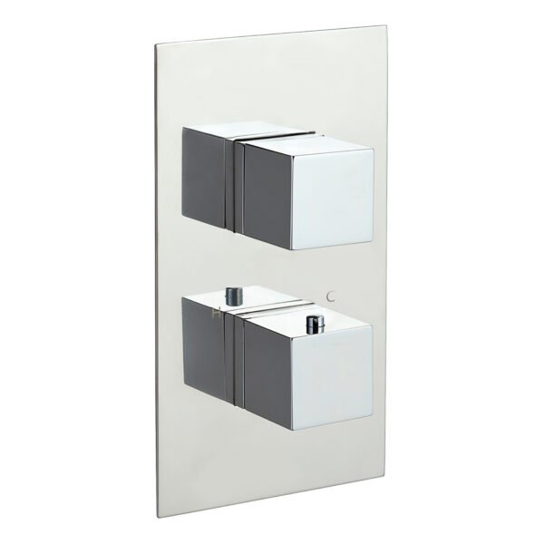 JTP Athena 1 Outlet & 2 Handle Thermostatic Concealed Shower Valve Chrome