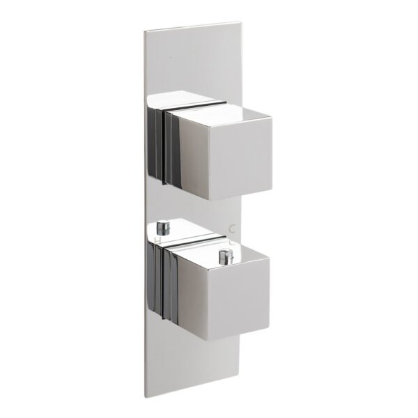 JTP Athena 1 Outlet & 2 Handle Slimline Thermostatic Concealed Shower Valve Chrome