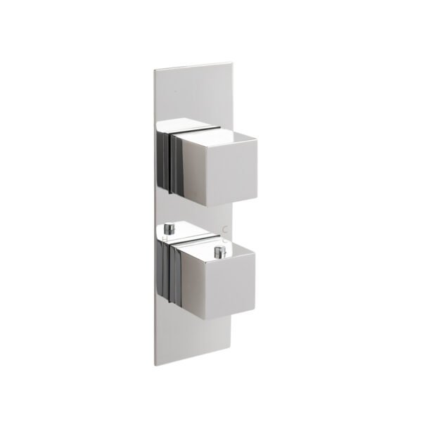JTP Athena 2 Outlet & 2 Handle Slimline Thermostatic Concealed Shower Valve Chrome