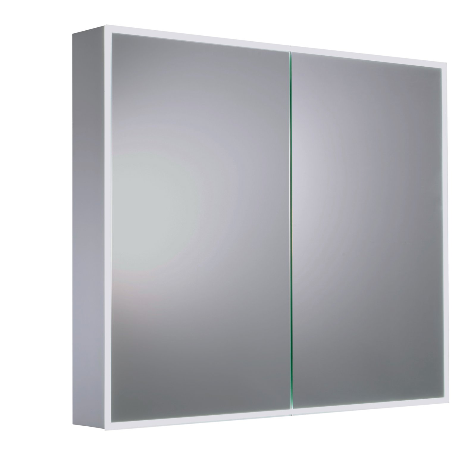 JTP Aspect 2 Door Mirrored Cabinet With Shaver Socket – Various Width - 820mm