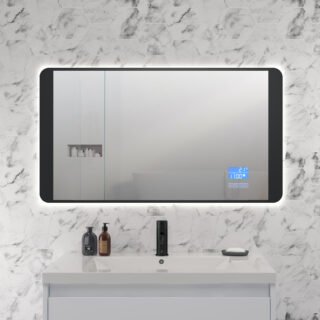 JTP Dbi Rectangular Digital Illuminated Led Mirror 500mm X 900mm Matt Black - Image 3