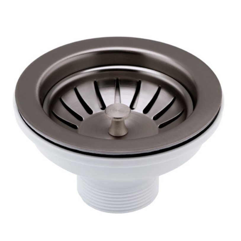 JTP Strainer Waste – 115mm Wide – Various Colour - Brushed Black