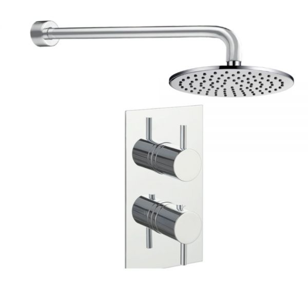 JTP Florence 1 Outlet Thermostatic Round Concealed Mixer Shower Chrome