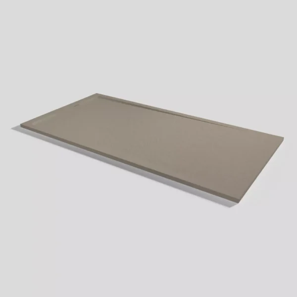 Acquabella Halo Slate Rectangular Shower Tray - Capuccino