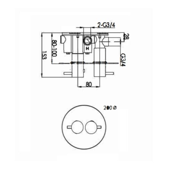 JTP Florence 1 Outlet Thermostatic Concealed Shower Valve & Oval Backplate And Designer Handle Chrome - Image 2