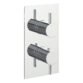 JTP Florence 3 Outlet Thermostatic Concealed Shower Valve And Designer Handle Chrome