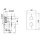 JTP Florence 3 Outlet Thermostatic Concealed Shower Valve And Designer Handle Chrome - Image 2