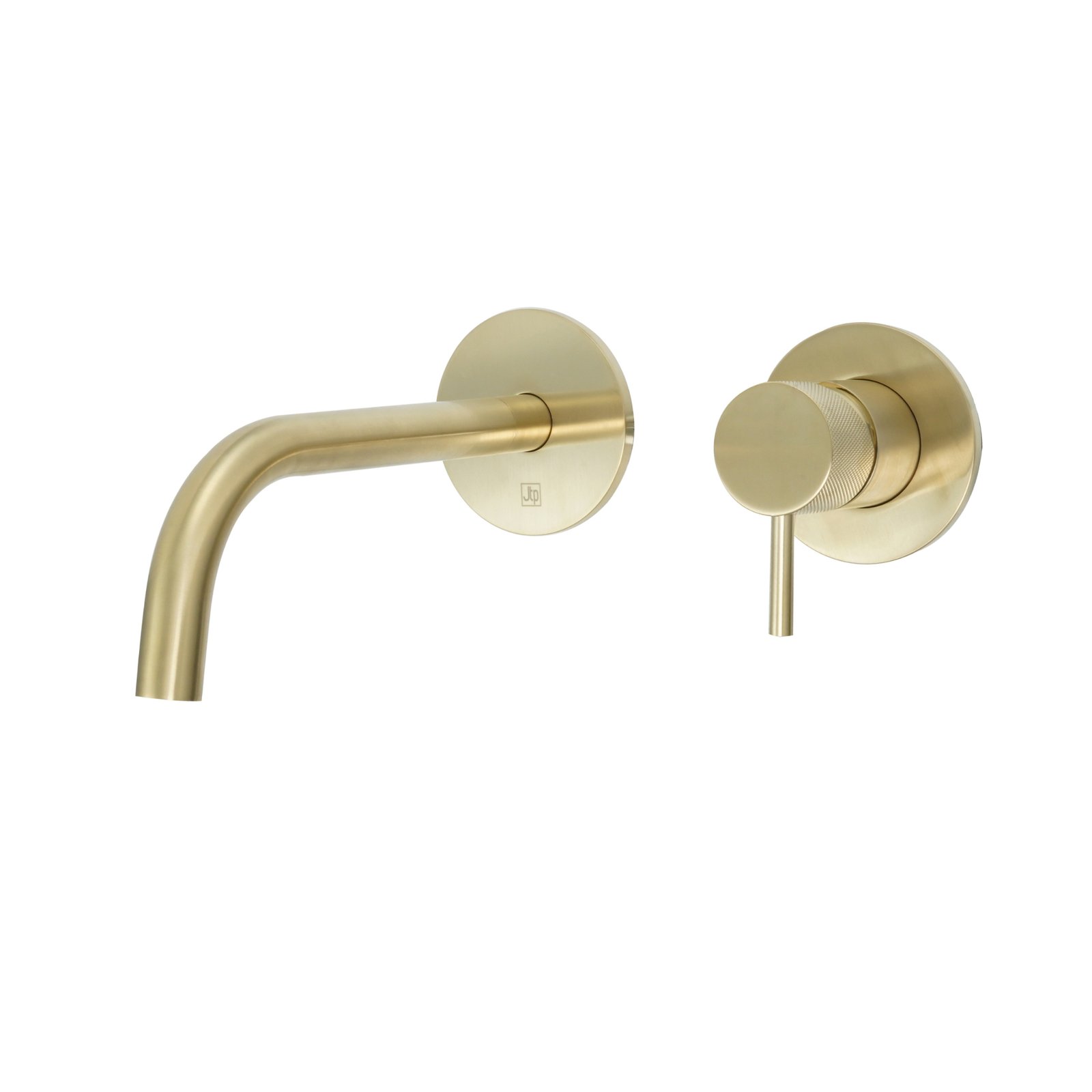 JTP Vos Single Lever Basin Mixer Tap – 250mm Reach Spout With Designer Handle – Various Colour - Brushed Brass