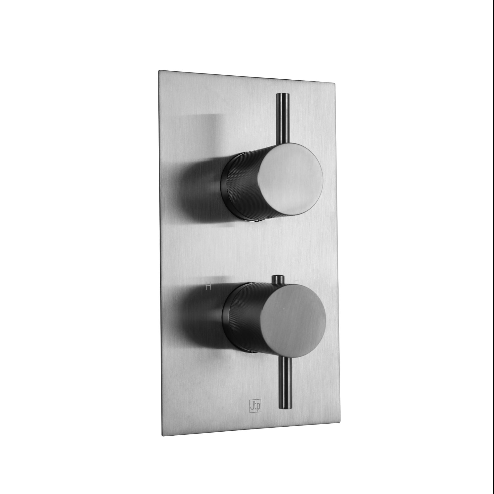 JTP Vos 2 Outlet Thermostatic Concealed Shower Valve With Designer Handle – Various Colour - Brushed Black