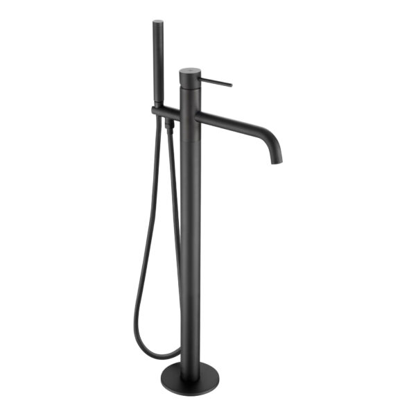 JTP Vos Floor Standing Bath Shower Mixer Tap With Kit And Designer Handle - Various Colour