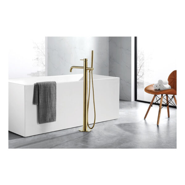JTP Vos Floor Standing Bath Shower Mixer Tap With Kit And Designer Handle - Various Colour - Image 5