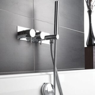 JTP Florence 2 Outlet Thermostatic Concealed Shower Valve & Designer Handset Chrome - Image 3