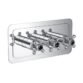 JTP Grosvenor 3 Outlet Horizontal Crosshead Thermostatic Concealed Shower Valve - Various Colour