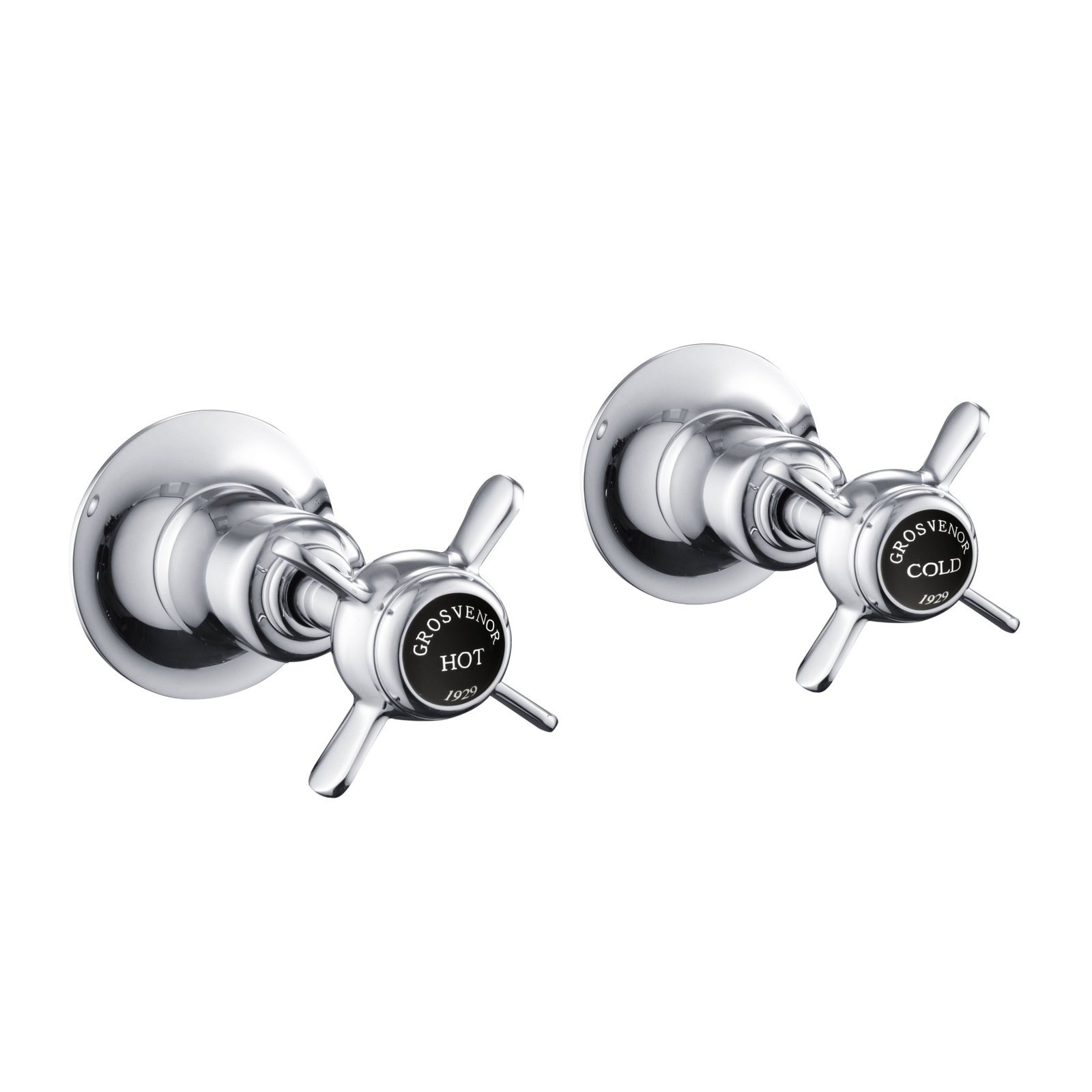 JTP Grosvenor Pinch Wall Valves Pair – Various Colour - Matt Black