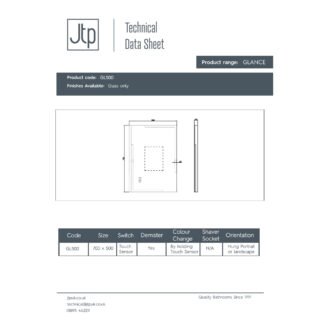 JTP Glance Rectangular Illuminated Led Mirror - Various Size - Image 3