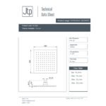 JTP Glide Ultra-Thin Square Ceiling Mounted Fixed Shower Head - Chrome - Various Diameter - Image 3