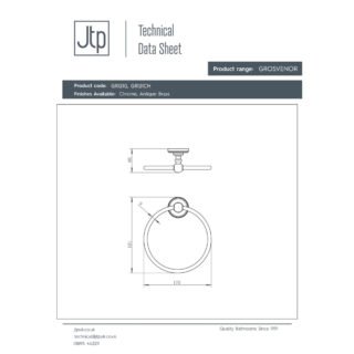 JTP Grosvenor Towel Ring - Various Colour - Image 2