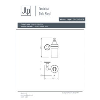 JTP Grosvenor Soap Dispenser - Various Colour - Image 2