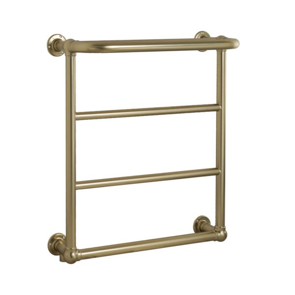 JTP Grosvenor Wall Mounted Heated Towel Rail - Brushed Brass - Various Size