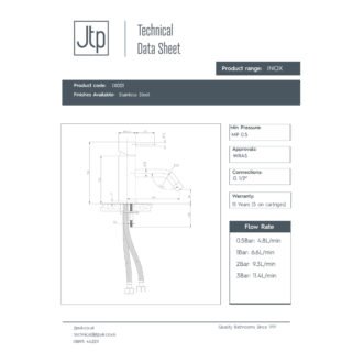 JTP Inox Basin Mixer Tap Without Pop-Up Waste Stainless Steel - Image 2