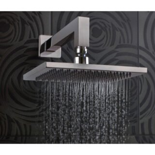 JTP Inox Square Wall Mounded Shower Arm 400mm Long Stainless Steel - Image 3