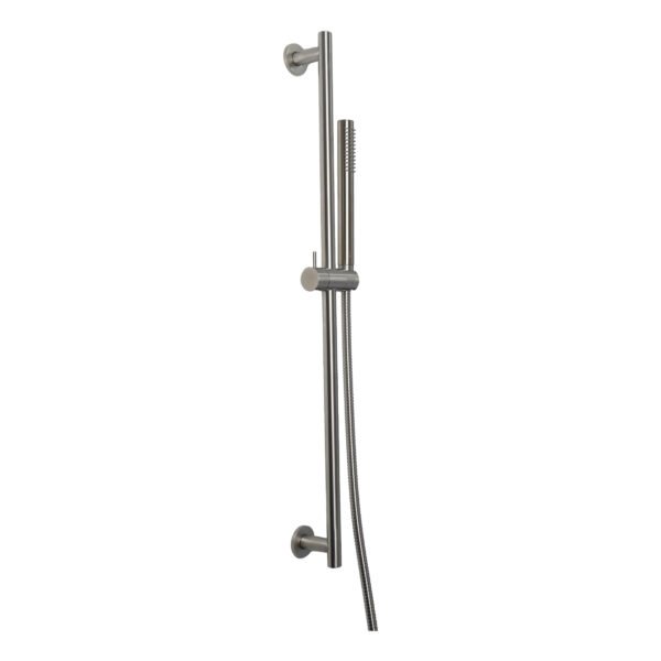 JTP Inox Slider Shower Rail Kit & Single Function Handset And Hose Stainless Steel