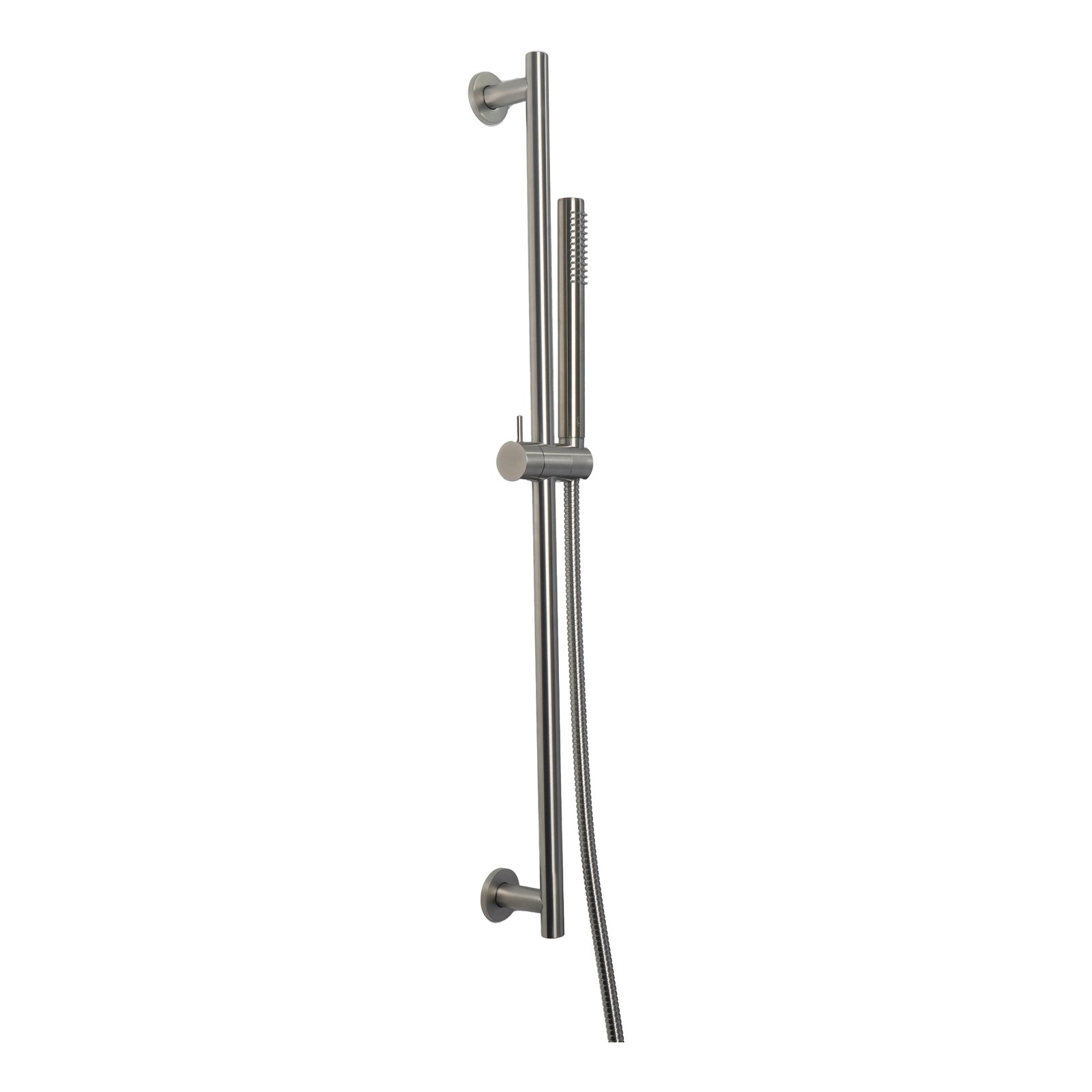 JTP Inox Slider Shower Rail Kit & Single Function Handset And Hose Stainless Steel
