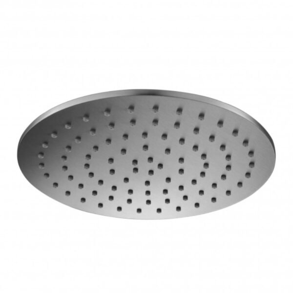 JTP Inox Slim Round Fixed Shower Head 200mm Diameter Stainless Steel