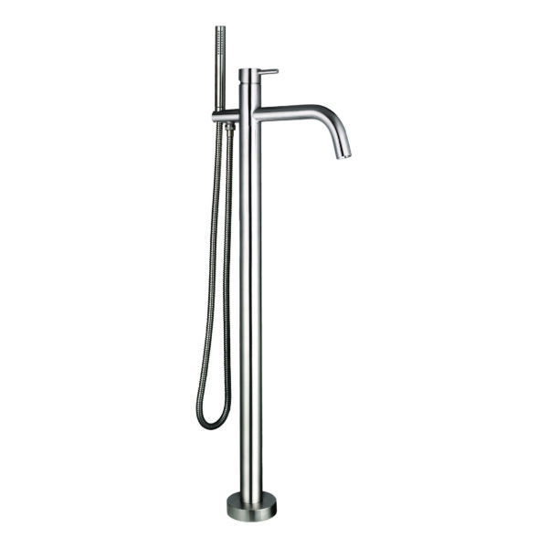 JTP Inox Freestanding Bath Shower Mixer Tap & Kit Stainless Steel