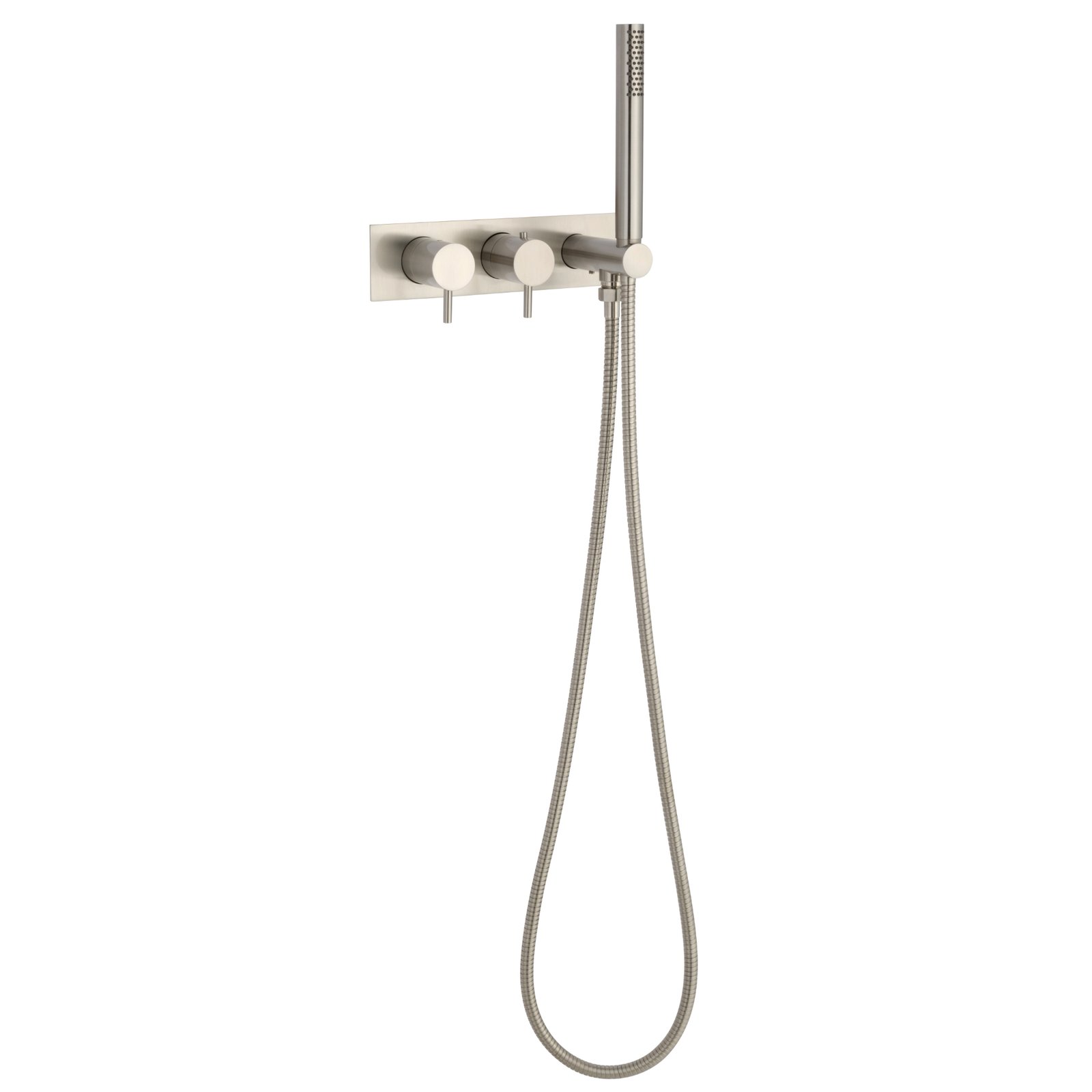 JTP Inox 2 Outlet Thermostatic Concealed Shower Valve & Hose Attachment Stainless Steel