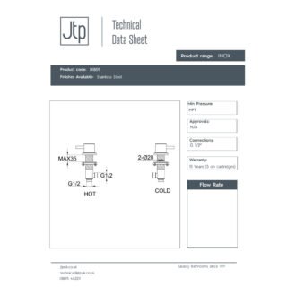 JTP Inox Deck Mounted Panel Valves Stainless Steel - Image 2