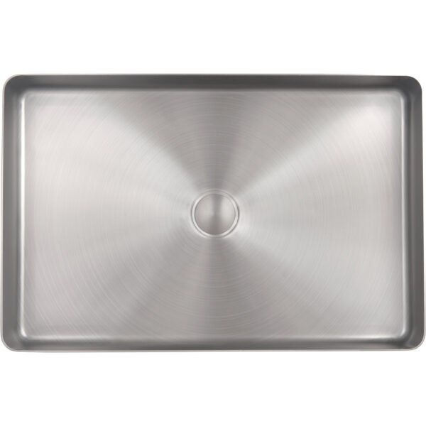 JTP Inox Rectangular Sit On Countertop Basin 520mm Wide Stainless Steel