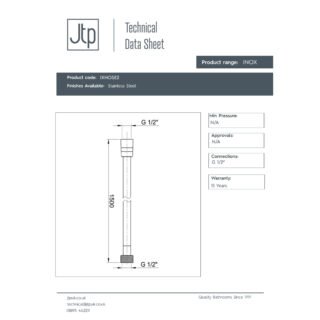 JTP Inox Shower Hose Stainless Steel - Image 2
