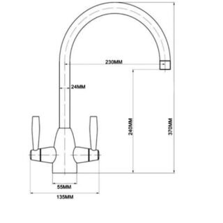 JTP Blink Kitchen Sink Mixer Tap With Swivel Spout - Various Colour - Image 2