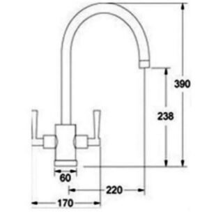 JTP Newbury Kitchen Sink Mixer Tap With Swivel Spout - Various Colour - Image 2