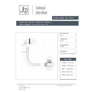 JTP Grosvenor Exofil Slim Click Clack Exofil With Waste - Various Colour - Image 2
