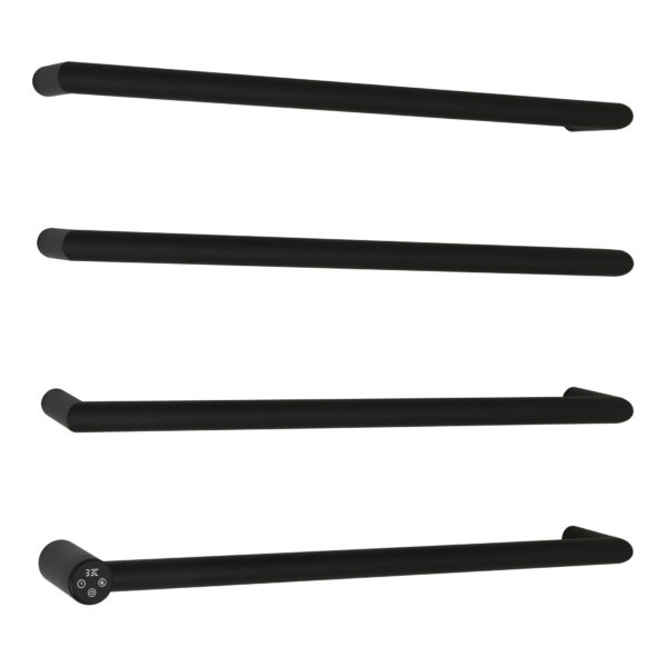 JTP Obi Electric Heated Towel Rail 600mm X 485mm Matt Black