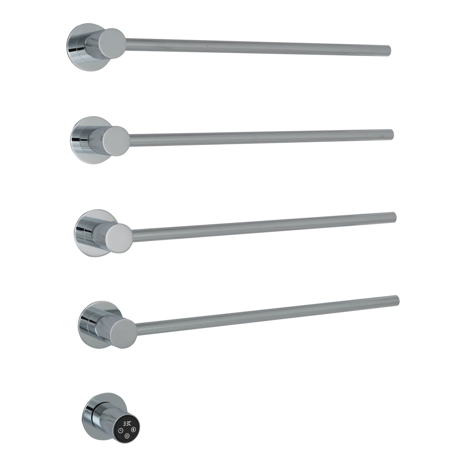 JTP Onyx Electric Heated Towel Rail 536mm X 610mm Chrome