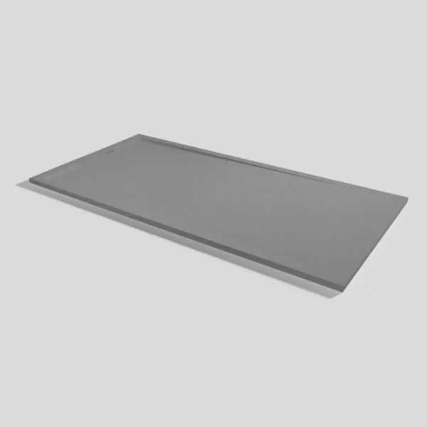 Acquabella Halo Slate Rectangular Shower Tray - Platinum