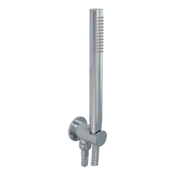 JTP Round Shower Handset And Holder Metal Hose Chrome