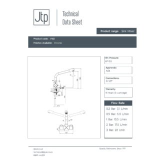 JTP Verona Mono Kitchen Sink Mixer Tap & Swivel Spout Chrome - Image 2