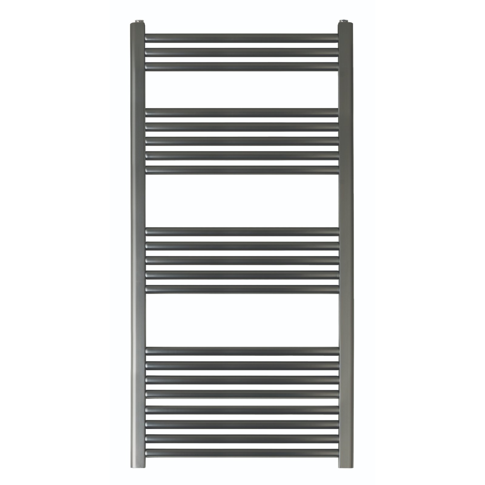 JTP Vos Straight Heated Towel Rail – Brushed Black – Various Size - 1200mm x 600mm