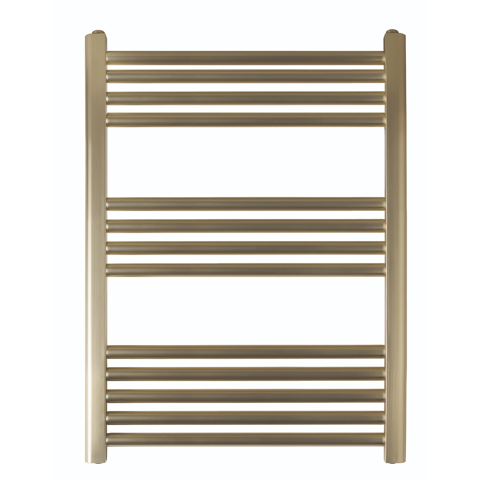 JTP Vos Straight Heated Towel Rail – Brushed Brass – Various Size - 800mm x 600mm