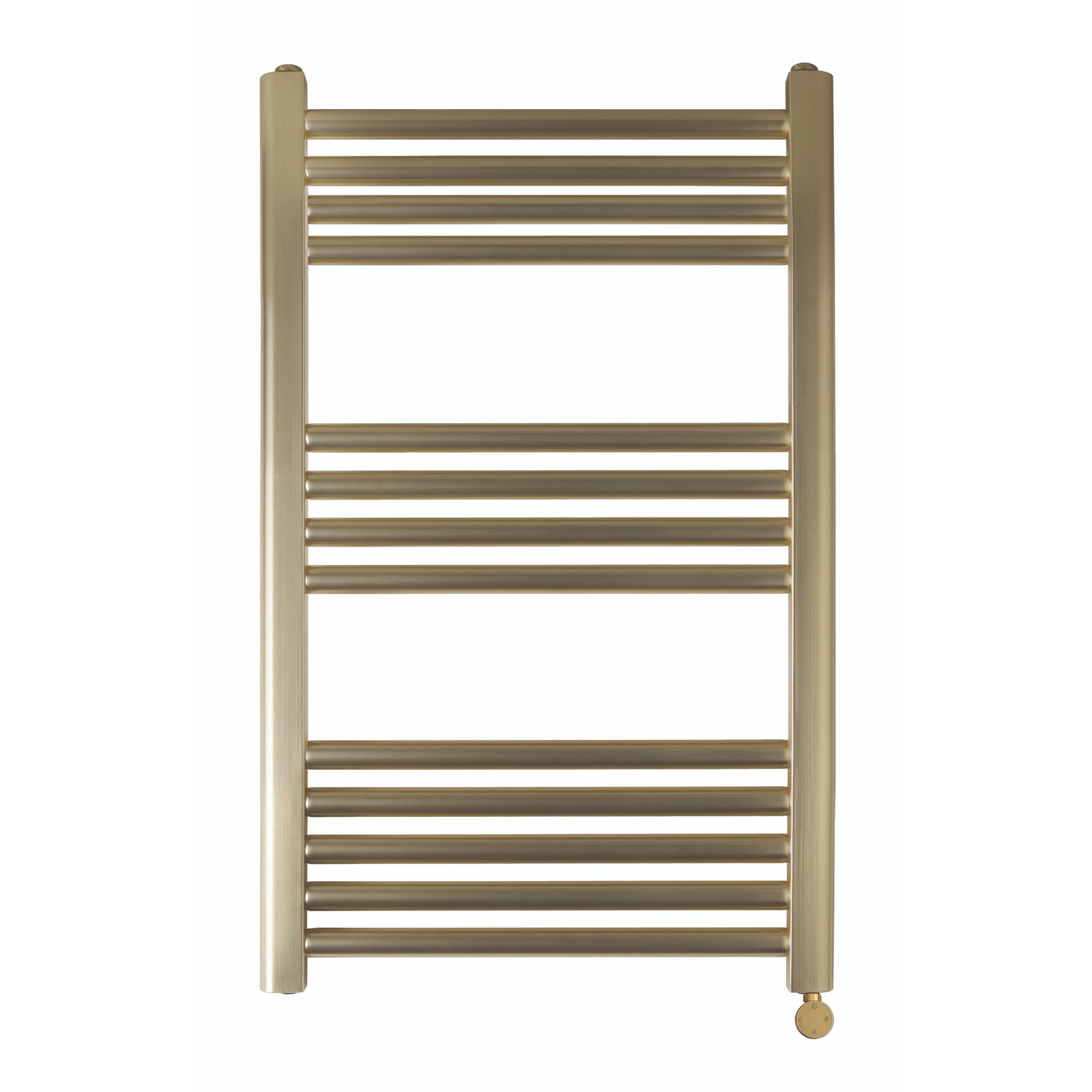 JTP Vos Electric Towel Rail – Brushed Brass – Various Size - 800mm x 500mm