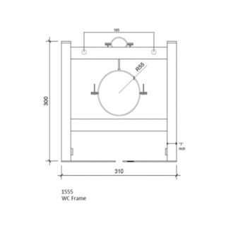 JTP WC Frame For Wall Hung Pan - Image 2