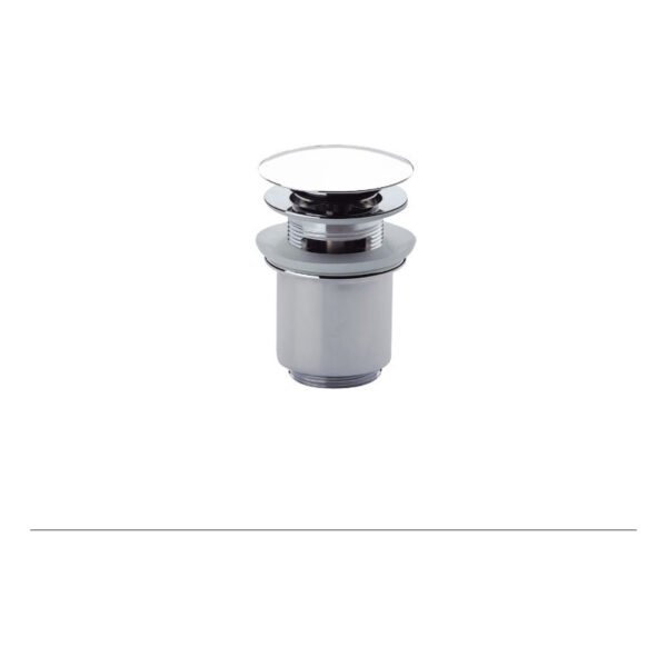 JTP Click Clack Slotted Basin Waste & White Plug Chrome