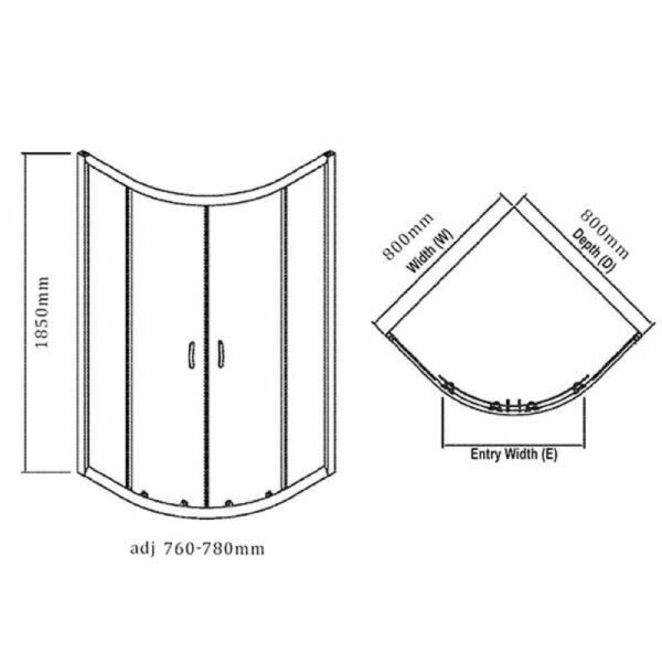 Kartell Koncept Quadrant Shower Enclosure - 6mm Glass - Image 3