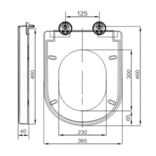 Scudo Middleton Soft Close Toilet Seat - White - Image 2