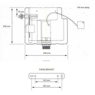 Kartell K-Vit Front and Top Access Dual Flush Concealed Cistern - Image 2