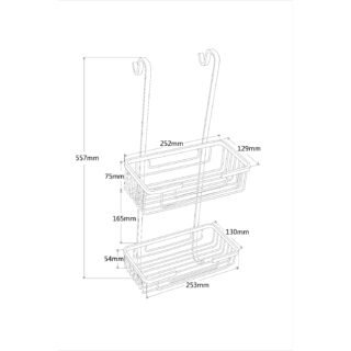 Kartell K-Vit Hanging Shower Tidy - Chrome - Image 2